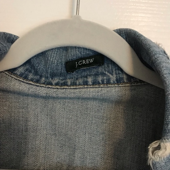 J. Crew distressed jean jacket - Picture 3 of 7